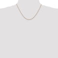 thumbnail image 2 of 14K Rose Gold 1.5mm Diamond Cut Rope Chain Anklet, 2 of 5
