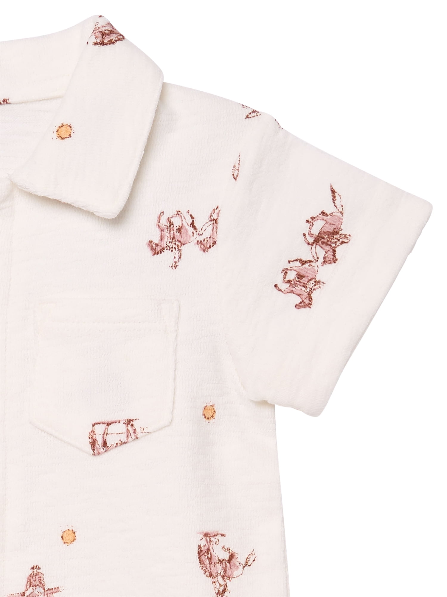 Modern Moments by Gerber Baby Boy Slouch Henley Romper, Sizes 0/3 Months - 24 Months