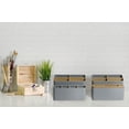 thumbnail image 3 of Seville Classics 2-Piece Bamboo Pen & Pencil Organizer with Drop-In Dividers Phone Holder Office Desk Accessory Set, Gray, 3 of 8
