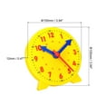 thumbnail image 2 of Reloj de enseñanza Uxcell de 4 pulgadas Demostración analógica de la hora 24 horas 3 punteros con engranaje, amarillo, 2 of 5