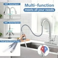 thumbnail image 6 of 1pc Kitchen Faucet with Pull-Down Spray, 2 Supply Hoses, SUS 304 Stainless Steel, Single Handle High Arc Commercial Brushed Nickel Kitchen Sink Faucet with Deck Suitable for Bar Laundry RV Farmhouse, 6 of 19