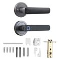 thumbnail image 1 of Cerradura de puerta con huella dactilar WAFU, 2 formas desbloqueadas, desbloqueo con llave, 1 of 8