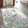 thumbnail image 2 of Lavender Eucalyptus Area Rugs 3x5 ft Ferns Leaf Succulents Green Butterfly Washable Rug Non Slip Indoor Carpet Absorbent Floor Mat for Living Room Bedroom Dining Room, 2 of 9