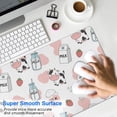thumbnail image 4 of Long Mouse Pads for Desk,Pink Cow Milk Pattern Desk Mats on Top Of Desks, Desk Mouse Pad Extra Large with 3mm Non-Slip Base and Stitched Edge for Gaming,Office,Work,Home 31.5"x11.8", 4 of 6