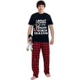 thumbnail image 2 of Ihaphap Family Matching Christmas Pajamas Set, Jesus Is The Reason For The Season Print Short Sleeve Tee & Red Buffalo Plaid Pants, Holiday Family PJs Sleepwear for Men Women Kids, 3-4T-Kid, 2 of 5