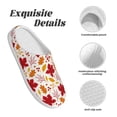 thumbnail image 5 of Rateoe fall laef Maple Print Women's Men's Cotton Knit Slippers Lightweight Memory Foam Indoor House Shoes with Anti-Skid Sole-44/45, 5 of 7