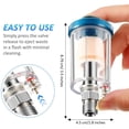 thumbnail image 3 of 3 Pieces Water Oil Separator Filter Airbrush Filter Moisture Separator for Air Line Compressor Fitting, 1/4 Inch NPT Inlet and Outlet, 3 of 6