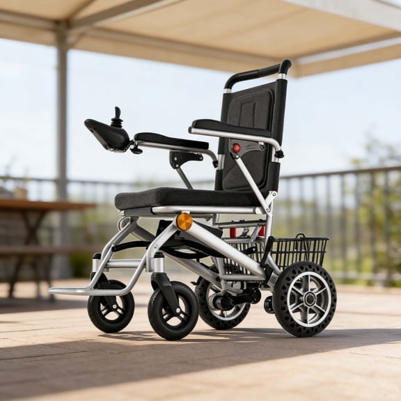 All-Terrain Electric Wheelchair, Lightweight Portable Wheelchair for Adult Independence & Daily Living