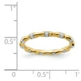 thumbnail image 5 of 14K Yellow Gold Ring Band Diamond Round Fancy, Size 5, 5 of 5