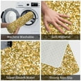 thumbnail image 4 of Bingfone Glitter Gold Door Mat 16"X24" Front Entrance Non-Slip Low Profile Washable For Entryway, 4 of 9