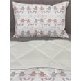 thumbnail image 3 of Cartoon Comforter & Sham Bedding Set, Funny Ballerina Dancer Bears in Tutu Costume Dancing Stars Happiness Style, 3 pcs Duvet Set Microfiber Filling Quilt, 5 Sizes, Dust and Dried Rose, by Ambesonne, 3 of 4