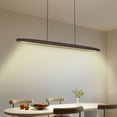 thumbnail image 6 of 39" Streamline Wooden LED Pendant Light with Remote – Adjustable Hanging Fixture for Dining Room, Kitchen & Living Room (Walnut Finish), 6 of 10