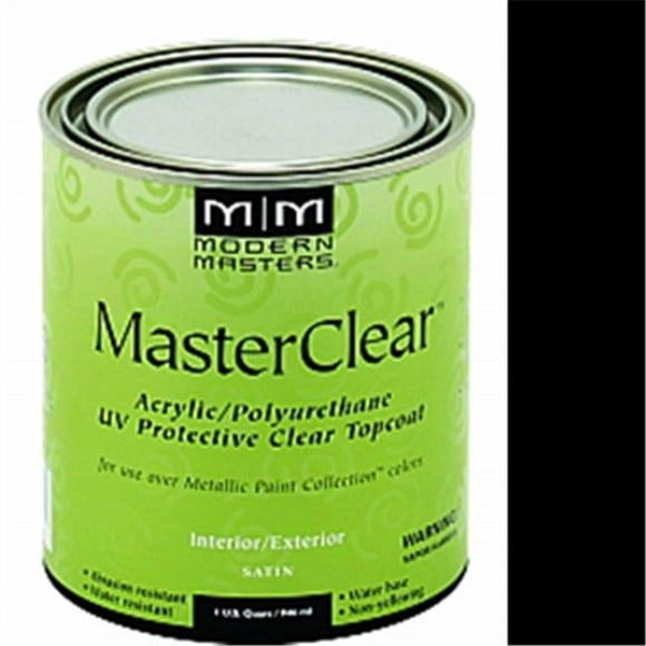 MODERN MASTERS ME664 1 qt. Satin Master Clear Metallic Topcoat
