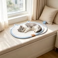 thumbnail image 5 of BZPIZ Summer Cat Dog Cooling Mat with Scratching Board Ice Silk Self Cool Pad for Small Medium Dogs & Cats, Pet Sleeping Pad for Indoor & Outdoor Floor, Car Seats, Washable & Non-Toxic Blue, 5 of 6
