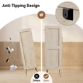 thumbnail image 3 of Commode-armoire à Chaussures Spacieuse en Rotin – Rangement à 5 Niveaux, Tablettes Ajustables, Pattes en Métal Robustes, Organisateur Style Ferme Moderne avec Portes pour Entrée Ou Chambre – Couleur Bois, 3 of 8