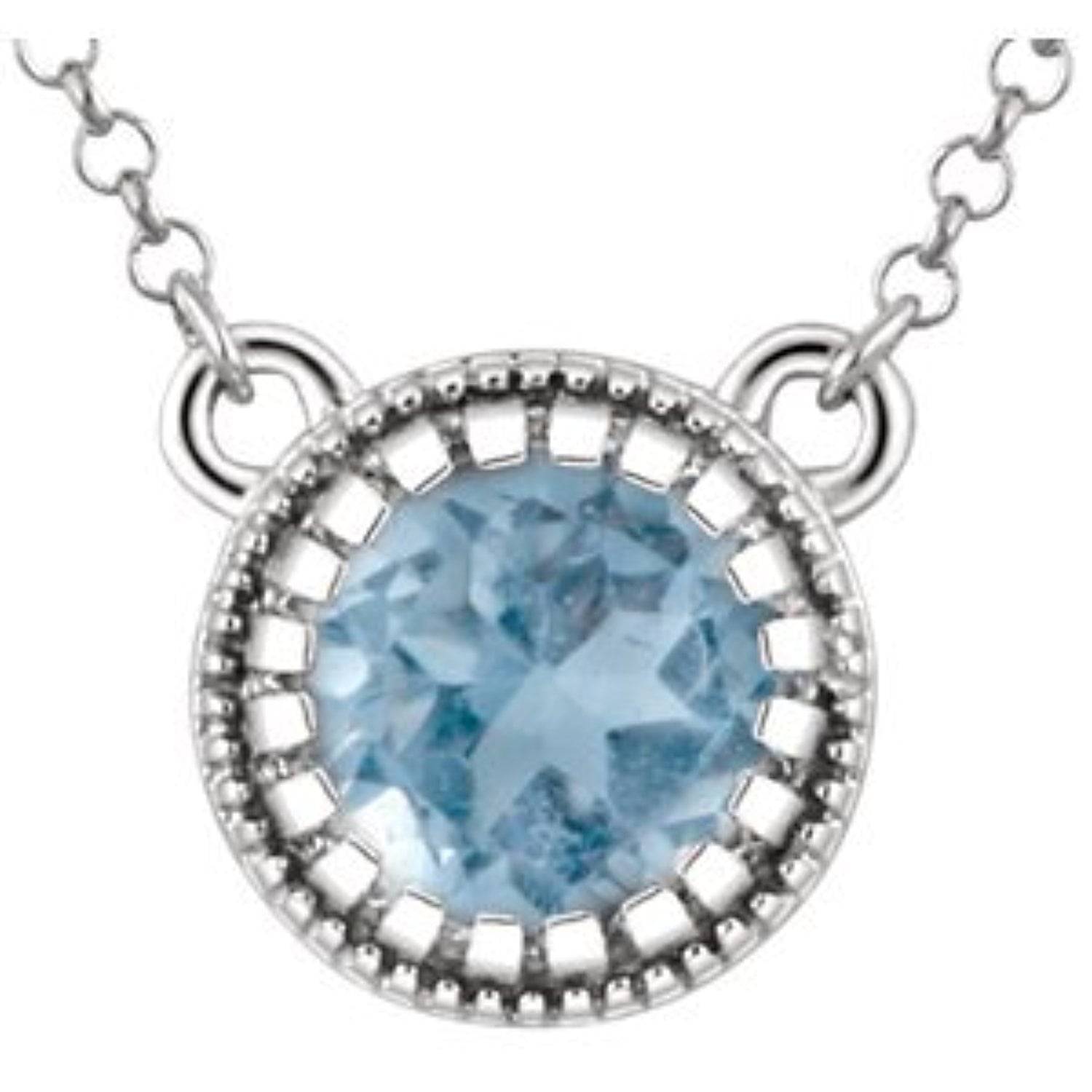 Bedrock Jewelry - 14kt White Swiss Blue Topaz December 18 Birthstone ...