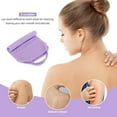 thumbnail image 5 of 2 Pcs Exfoliating Back Scrubber with Handles,Nylon Back Washcloth Back Scrubber Extended Length Back Washers Stretchable Washcloth Pull Strap Shower Exfoliator for Body Cleans Skin Massages,Purple, 5 of 9