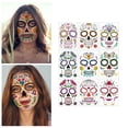 thumbnail image 4 of 9 piezas de Halloween Sunnimix Etiqueta Engomada de la cara Impermeable Serie 1, 4 of 7