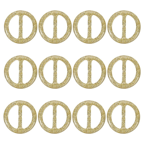 Uxcell Scarf Ring Clip Resin Round T-Shirt Clip Fashion Ring Scarves Clasp Buckle Tie Circle Glitters Gold Tone