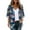 Blue, variant on Women Floral Print Lightweight Chiffon Kimono Cardigan Short Sleeve Loose Beach Wear Cover Up Blouse Top Navy, XXL