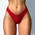 thumbnail image 2 of zuwimk Underwear Women,Womens Mid Rise Seamless Thongs Comfy Underwear Panties Red,M, 2 of 5