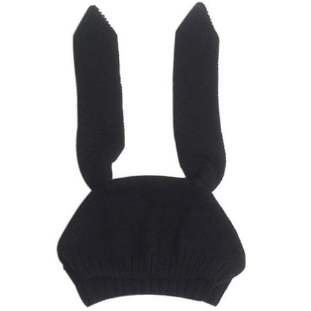 

JDEFEG Get Back Whip Knitted Winter Kids Hat Baby Crochet Warm Rabbit Girl Ear Boy Toddler Baby Care Hand Molding Kits for Kids Polyester Black