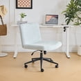 thumbnail image 4 of Ktaxon Oversized Armless Office Chair Swivel Study Chair Adjustable Desk Chair with Criss Cross Legs for Conference and Home Mint Green, 4 of 8