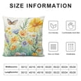 thumbnail image 5 of YINGXI Throw Pillow Covers Garden Flower Decorative Pillows for Couch Sofa Garden Patio Decor 24x24in, 5 of 5