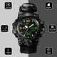 thumbnail image 2 of Reloj digital militar de supervivencia 23 en 1, pulsera táctica multifuncional y ajustable para hombre, relojes deportivos negros impermeables para exteriores con brújula y banda de paracord, 2 of 5