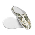 thumbnail image 3 of Haiem Vintage Animals Palm Tree Print Women's Fuzzy Memory Foam House Slipper Cozy Home Footwear Non-slip Winter Slippers-44/45, 3 of 7