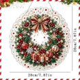 thumbnail image 2 of Christmas Wreath Diamond Art Kit, Pearl Diamond Painting DIY Window Pendant Ornament, 7.9 in Green, 2 of 5