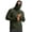 Army Green, variant on Camo Colorful Hoodie with Face Mask UV 50+Gaiter Fishing Clothing Men's Long sleeved Breathable Quick Drying T-shirt