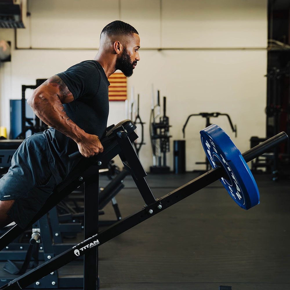 Titan Fitness Plate-Loaded Chest Supported T-Bar Row Machine, 400 LB Capacity, Incline Back Strength Training Machine with Adjustable Diamond-Textured Footplate and Multi-Grip Handles