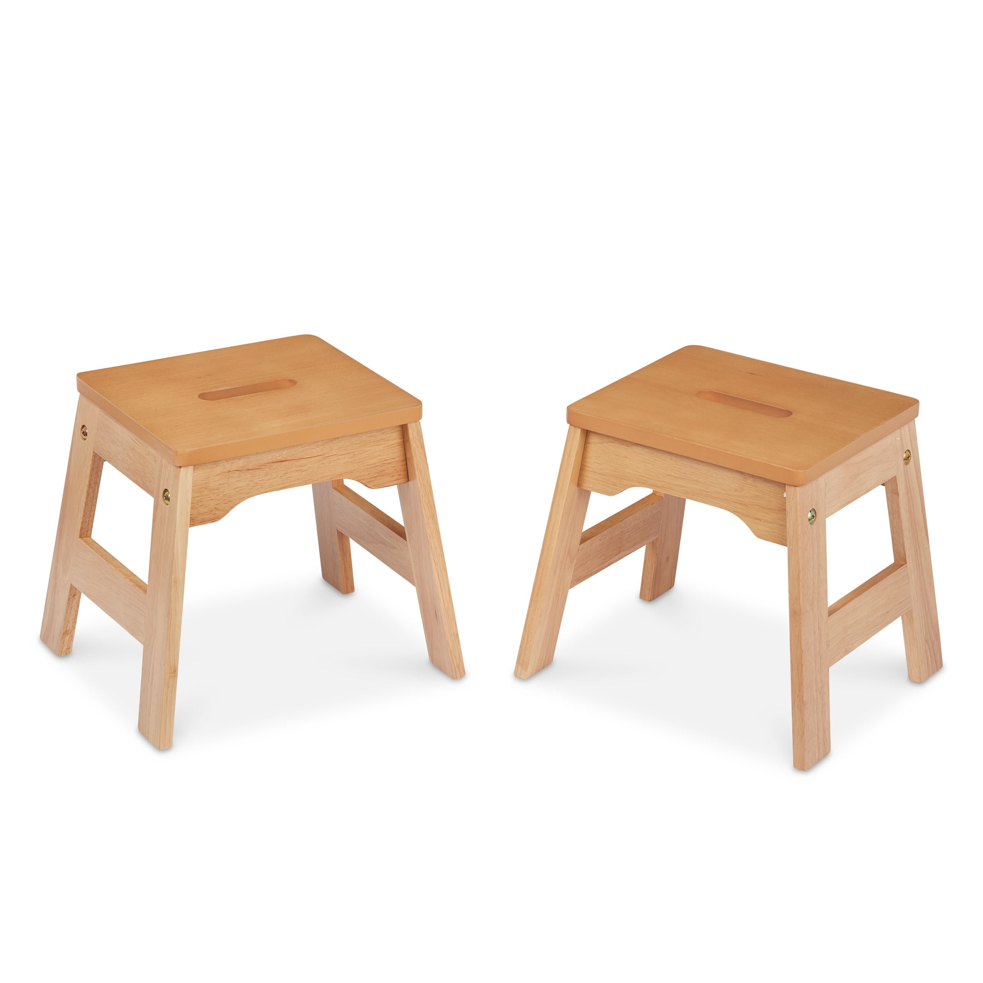 Melissa & Doug Wooden Stools, Multicolor, 2 Count