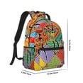 thumbnail image 2 of Uemuo Dancing African Womans Printed Student Durable Water-resistant Backpack,Travel Backpack,Outdoor Activities Backpack, Laptop Backpack, Multi-compartment Backpack, 2 of 5