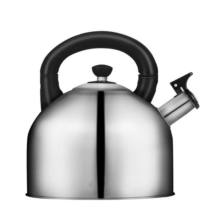 Paris Hilton Whistling Tea Kettle Stainless Steel, Shimmering Finish with  Heart Decal, 2.2-Quart, Pink