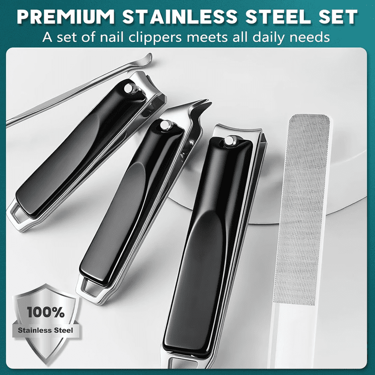 NIUTA Pro 5-in-1 Nail Clippers Set, Stainless Steel photo 5