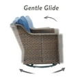 thumbnail image 2 of POCASSY Patio Swivel Chairs Set of 4, Weather-Resistant PE Wicker Patio Furniture Swivel Rocking Chairs with Steel Frame Ideal Furniture Set for Porch Balcony, Brown Wicker Blue Cushion, 2 of 10