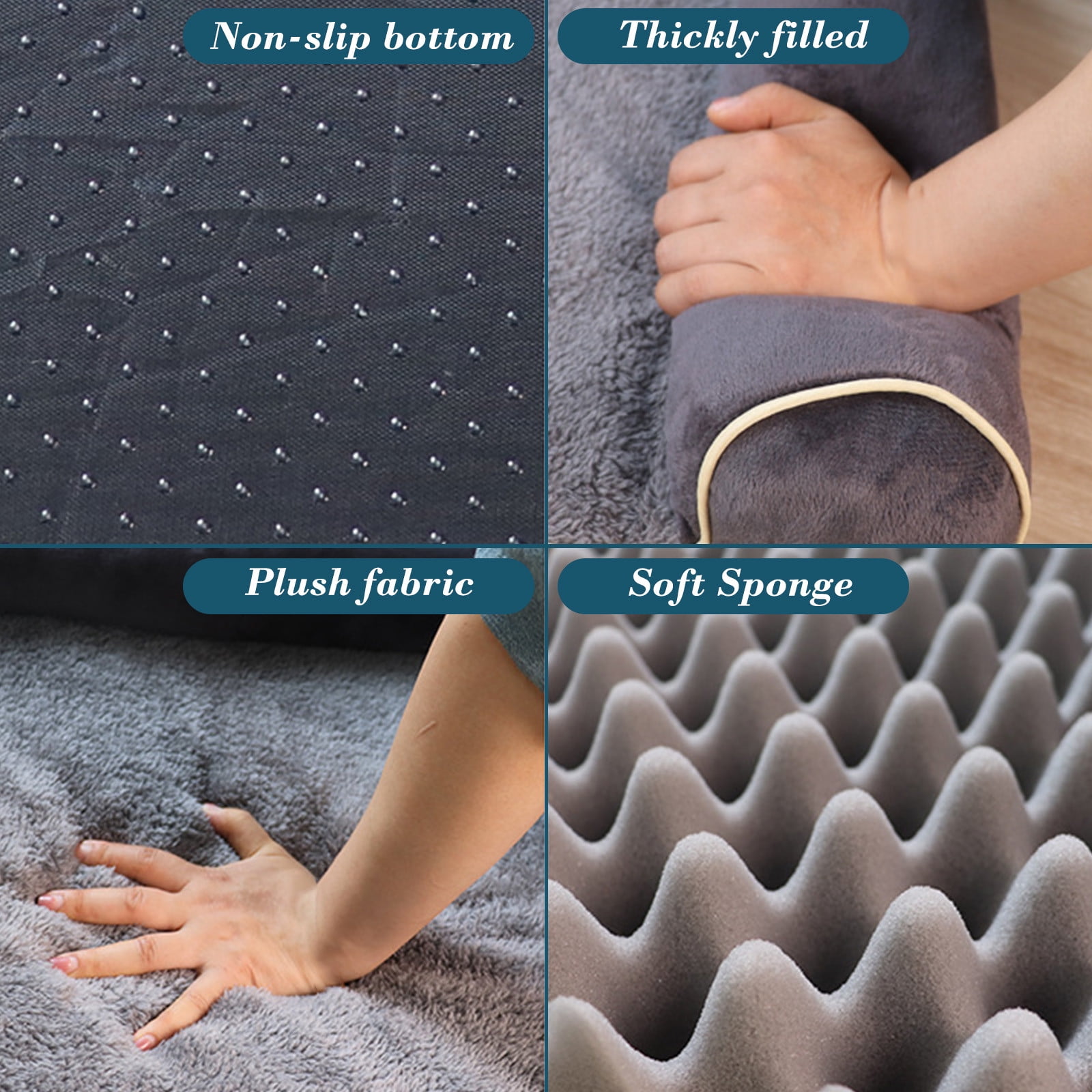 Vadktai Dog Cooling Bed, Summer Sleeping Cool Ice Silk Bed for Small Dogs & Cats, Breathable Washable Pet Beds with Non-Slip Bottom