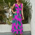 thumbnail image 4 of Leopard Print Pattern Sleeveless Dress Woman Fashion Long Dresses Women's Summer Suit Dress 2025, 4 of 7