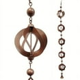 thumbnail image 5 of Cadena giratoria para atrapar la lluvia con campanas de viento Retro, cadenas de lluvia decorativas para canalones, adorno colgante para jardín, 5 of 5