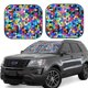 thumbnail image 1 of Fotbe Colorful Tie Dye Stained Glass 2 Juego de 2 Piezas de Parasoles para Parabrisas | Bloqueador Solar para Auto | Accesorios Plegables para Protección Solar Interior-Small, 1 of 6