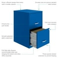 thumbnail image 3 of Space Solutions 18" Deep 2 Drawer Letter Width Vertical File Cabinet, Blue, 3 of 16