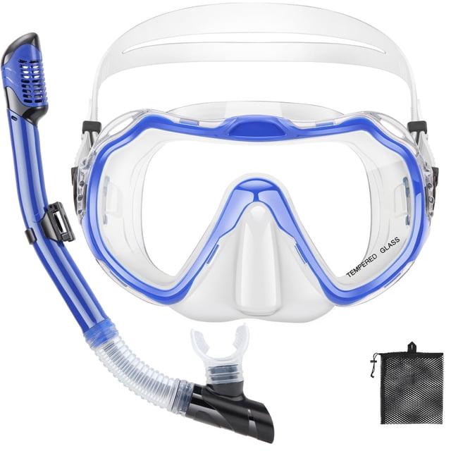 Set de Snorkel PIYAZI Equipo de Snorkeling para Adultos con Bolsa de Malla