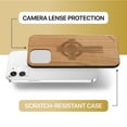 thumbnail image 6 of Case Yard Wooden Case Outside Soft TPU Silicone, Slim Fit Shockproof Wood Protective Phone Cover for Girls Boys Men and Women, Supports Wireless Charging Cross 3 Design case for iPhone-12-Mini, 6 of 7