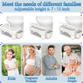thumbnail image 3 of Toilet Stool Squat Adult, Height Adjustable Poop Stool for Bathroom with Storage Box, Portable Non-Slip Potty Step Stool, 3 of 7