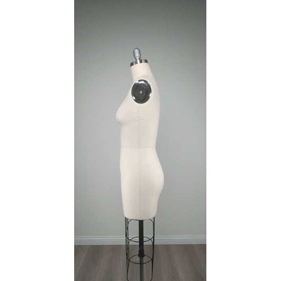 Missy Half-Body Professional Dress Form w/ Heavy Duty Base & Collapsible Shoulders | Size 12