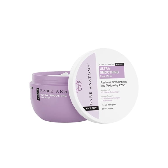 Bare Anatomy Ultra Smoothing Hair Mask 8.9 oz Restores Smoothing & Texture by 27%- All Hair Types