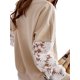 thumbnail image 2 of Qarigey Sudadera con capucha para mujer Perspectiva de encaje Top de manga larga Casual Cuello Sudadera suelta para niña, Negro, XL Prendas para la parte del cuerpo albaricoque S, 2 of 6