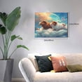 thumbnail image 2 of Gukieu Cloud Guinea Pig Print Horizontal Canvas Decorative Painting 12x16 Inch Shrinkage Resistant Frame Hanging Home Wall Art Decor, 2 of 6
